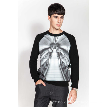 Casual Round Neck Patterned Knitting Men Knitwear